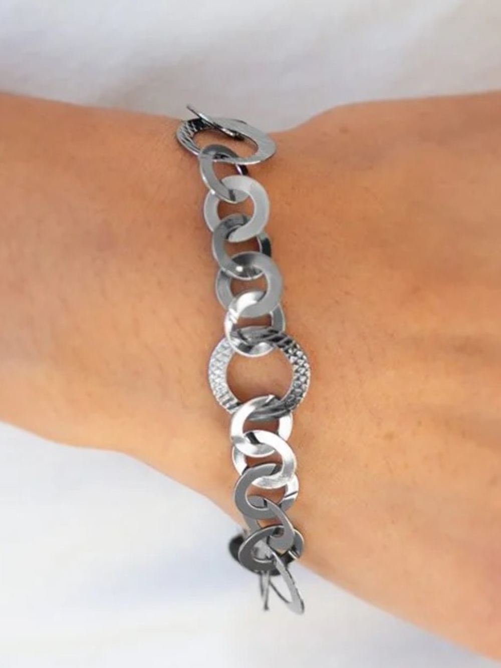 Modern Movement - Gunmetal Hoop Link Bracelet - Picture 2 of 2
